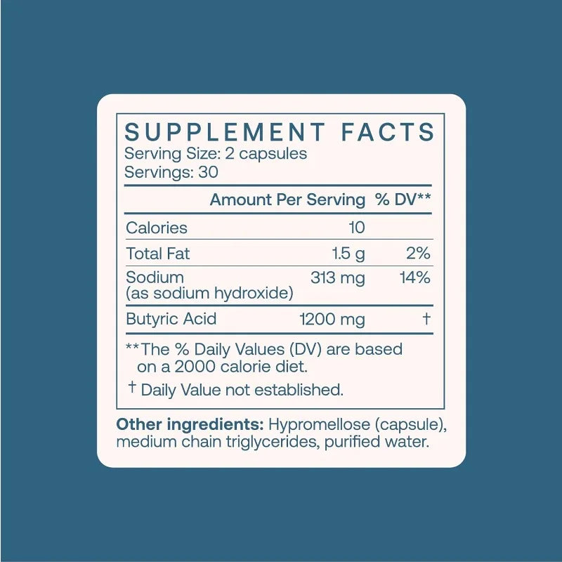Intestinal Health Supplement Capsules Containing Sodium Butyrate Probiotics - Support Healthy Digestion